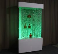 Movable Mobile LED bubble feature cabinet with display shelves 